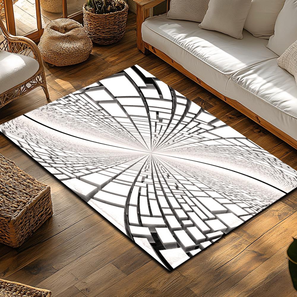Tuniu Geometrischer Unregelmäßiger 3D-Effekt Teppich Moderner Wohnzimmerteppich Bodenmatte