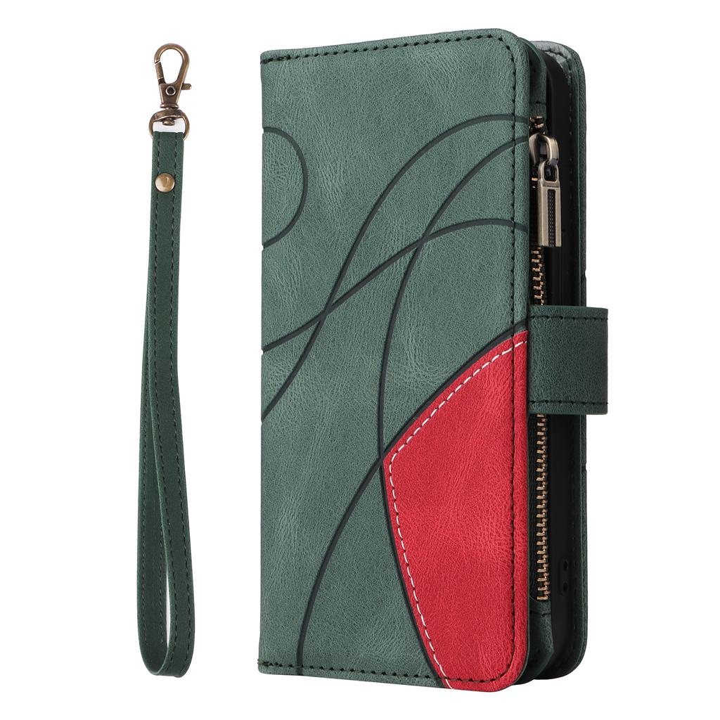 For Samsung Galaxy A05s 4G Leather Case with Strap Zipper 9 Card Slot Phone Cover Stand