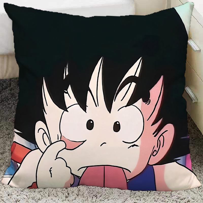 

Наволочка с принтом персонажей мультфильма Dragon Ball Z - Идеальный аниме-декор для фанатов Аниме-аксессуары подарки 16x16Inch