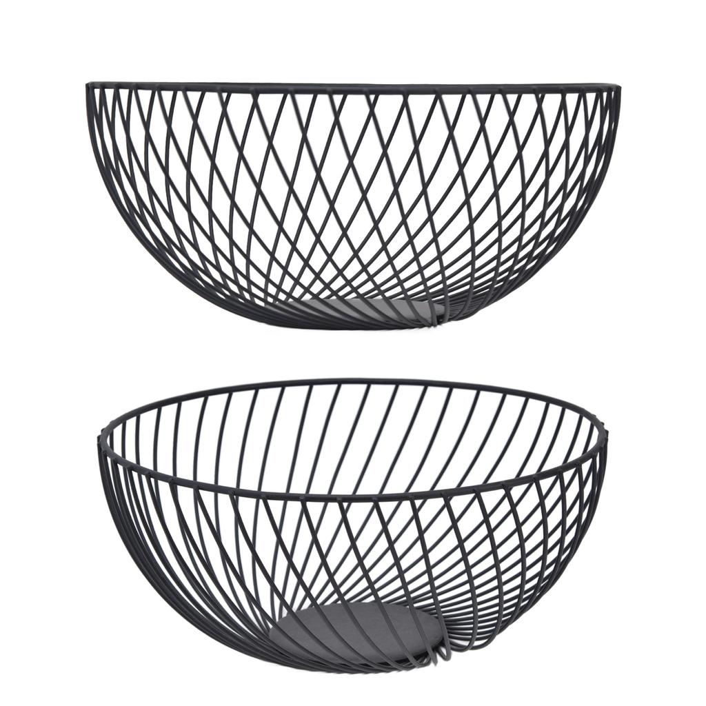 Fruit Bowl Iron European Style Simple Antiskid Design Carry Easily Household Fruit Basket for Snack