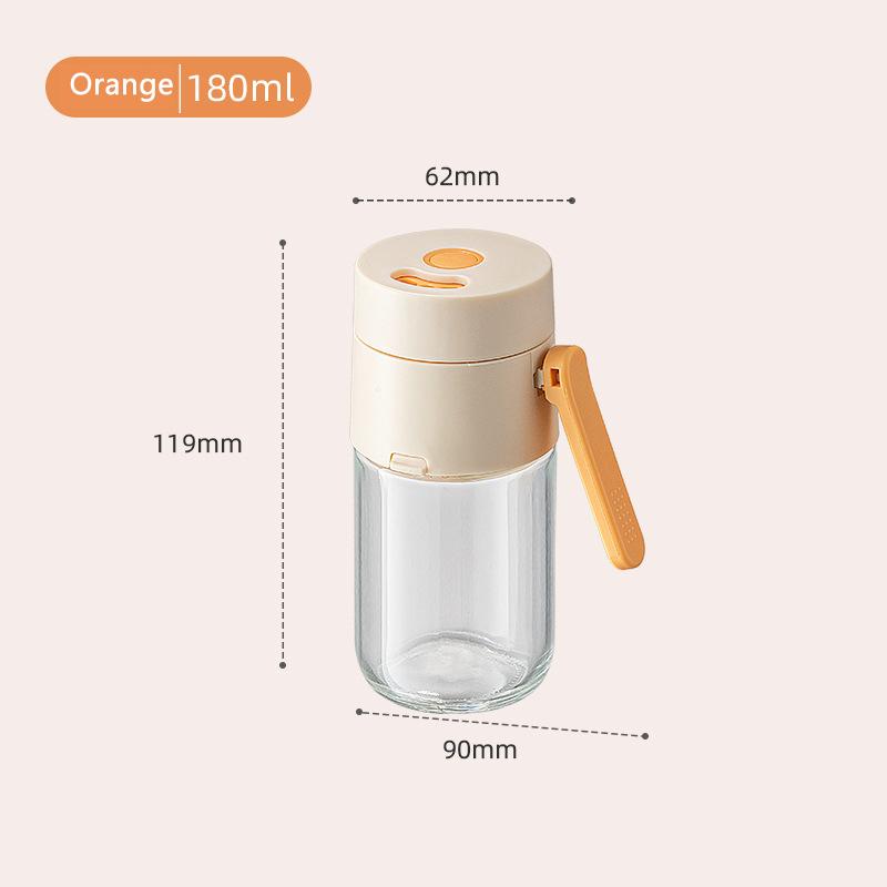 0.5 Grams Push-Type Glass Salt Dispenser Sugar Bottle Spice Pepper Shaker Can Jar Pushtype Seasoning Container Kitchen Gadgets