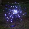Outdoor Waterproof Solar Firework LED Lights - Copper Wire Starry Atmosphere for Courtyard & Camping