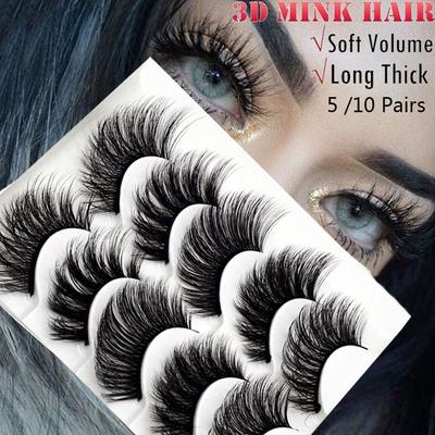 Gemischte Stile Full Strips Zarte Flauschige Haarverlängerungs-Werkzeuge Falsche Wimpern 3D Nerzhaar Überkreuz