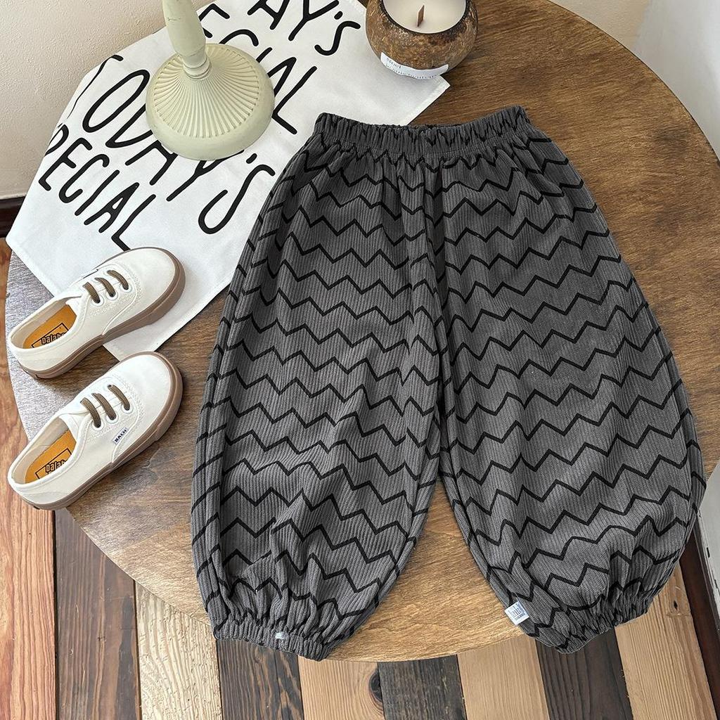 Kinder Frühling/Herbst Corduroy Lässige Jogginghosen Jungen & Mädchen Locker sitzende Haremshosen im Koreanischen Stil