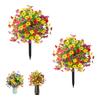 Outdoor Artificial Flowers with Ground Stakes Artificial Petunias Lifelike Decorative Flowers for Garden Yard Planter and Porch