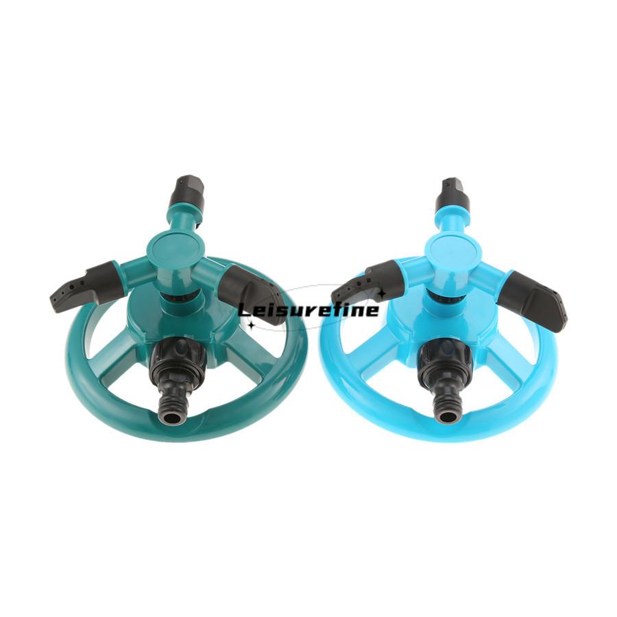 

360° Automatic Rotating Nozzle Garden Sprinkler with Base Three-Prong Quick Coupling Lawn Irritation System Effective Watering