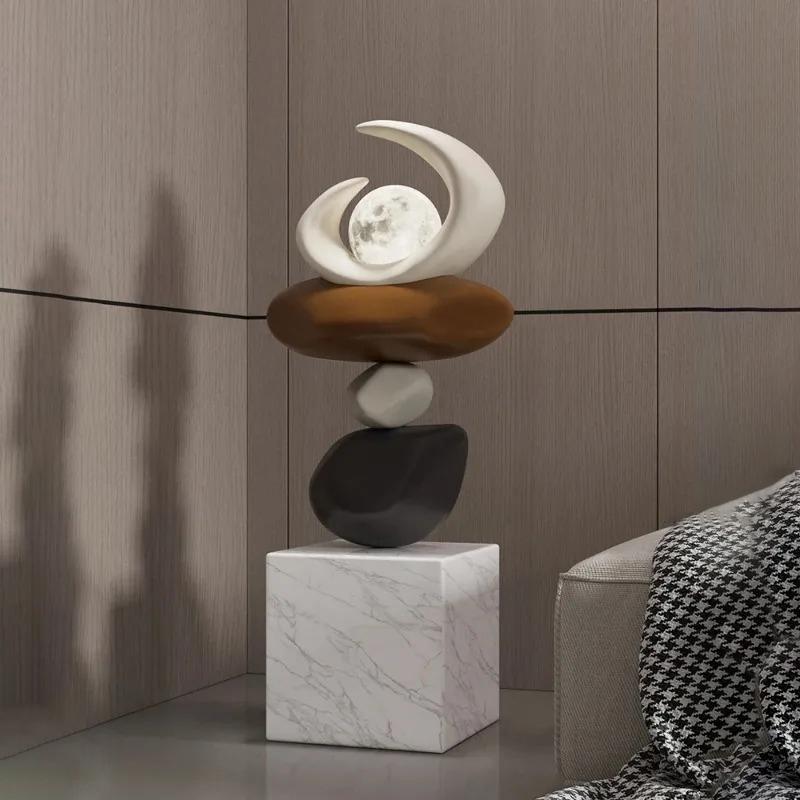 Luxury Large Floor Lamp Modern Art Sculptures & Figurines Nordic Groot Ornaments Interior Office Living Room Decorations Gift