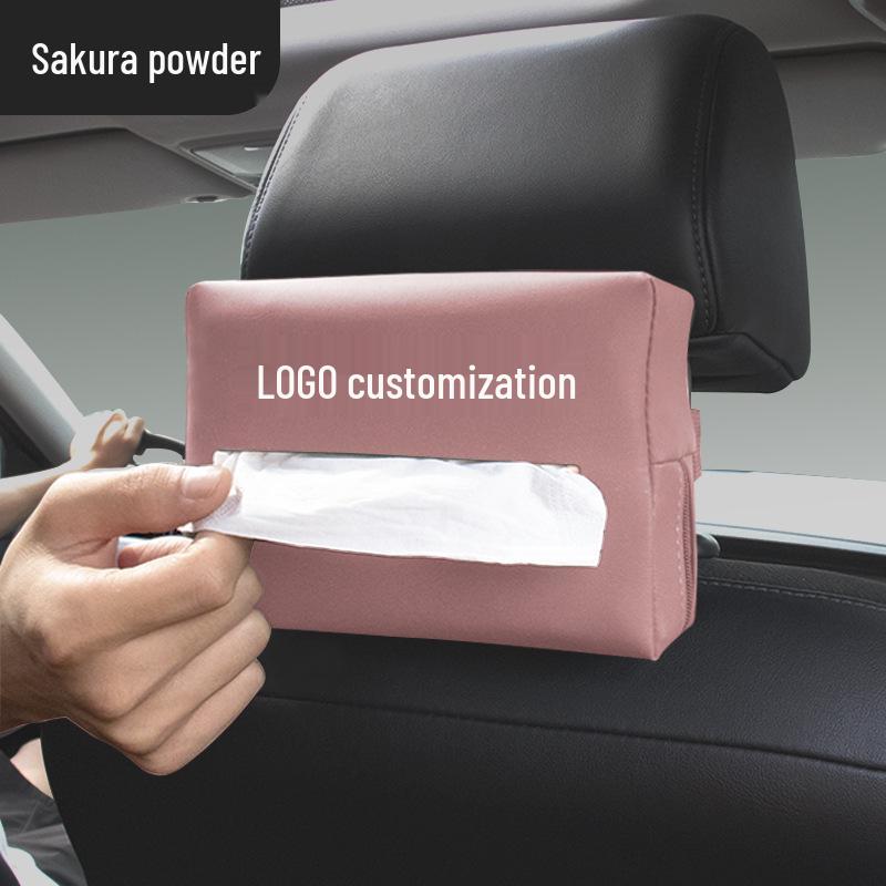 Volvo Leather Car Tissue Box & Seat Back Bag