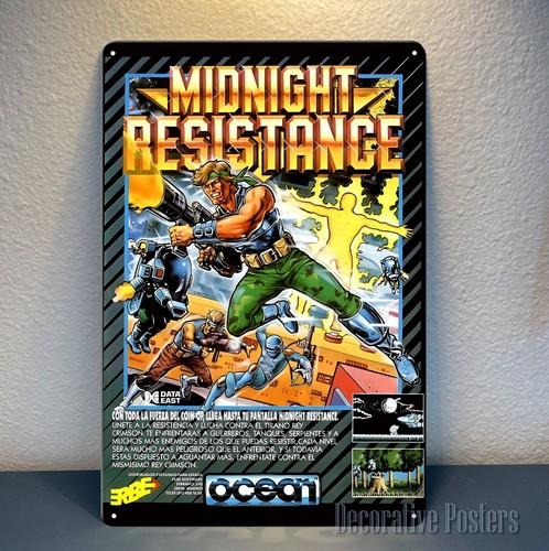 Midnight Resistance Amiga Retro Video Game Metal Poster 20x30cm  Sign 20x30cm（7.8x11.8inch）