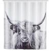 Shower Curtain - WENKO - Yak - 180 X 200 Cm - Polyester - Grey - Waterproof