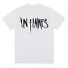 In Flames Metal Music Pattern Printed T-shirt Oversized Tops  New Harajuku Casual Short Sleeve T Shirt Unisex Clothing