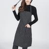 Stripe Kitchen Apron Oil-proof Polyester Gardening Chef Cooking Apron for Cleaning