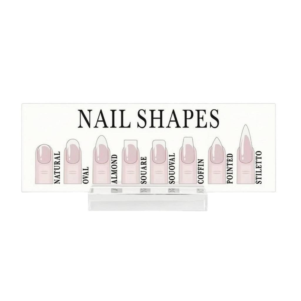 Tableau d'affichage de forme d'ongle Autoportant avec socle Manucure
