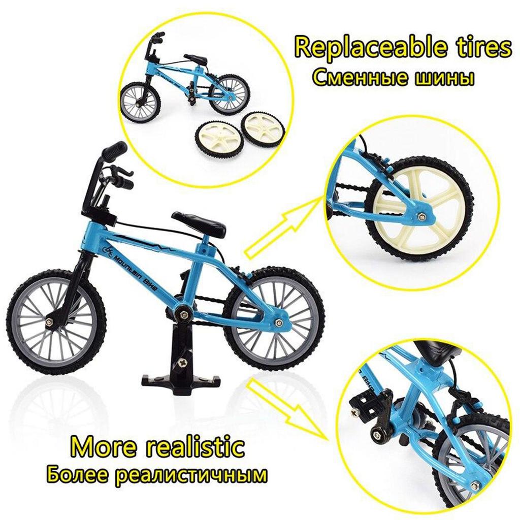 1 stk Retro Legering Mini Finger BMX Sykkel Montering Sykkel Modell Leker Gadgets Gave Leker Modell Mini Bærbar Sykkel For Barn