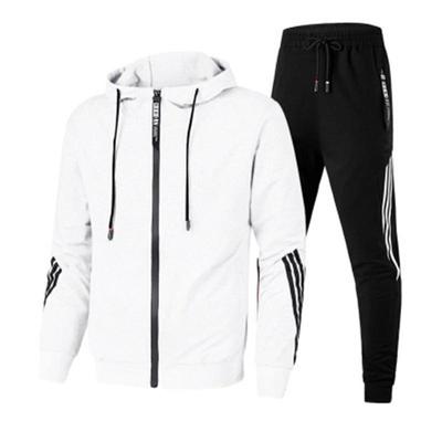 Pulover cu glugă pentru bărbați la modă + pantaloni sport, costum de jogging casual de toamnă și iarnă