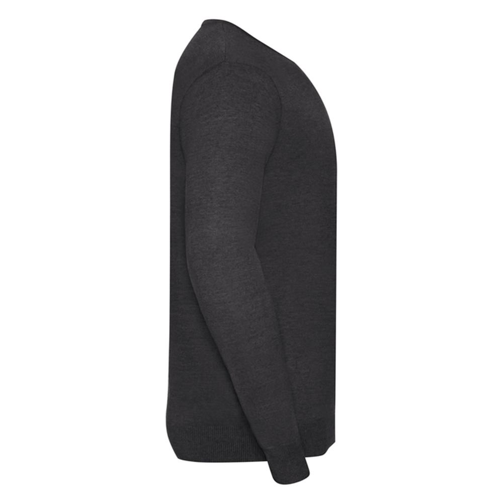 Russell Collection Mens Knitted V Neck Sleeveless Pullover