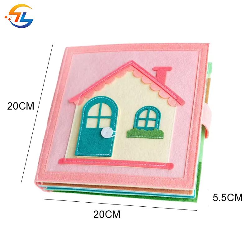 Non-Toxic Toddlers Montessori Toy Busy Book 3D Baby Story Cloth Activities Felt Quite Book Board Preschool Learning Education Travel Toys
