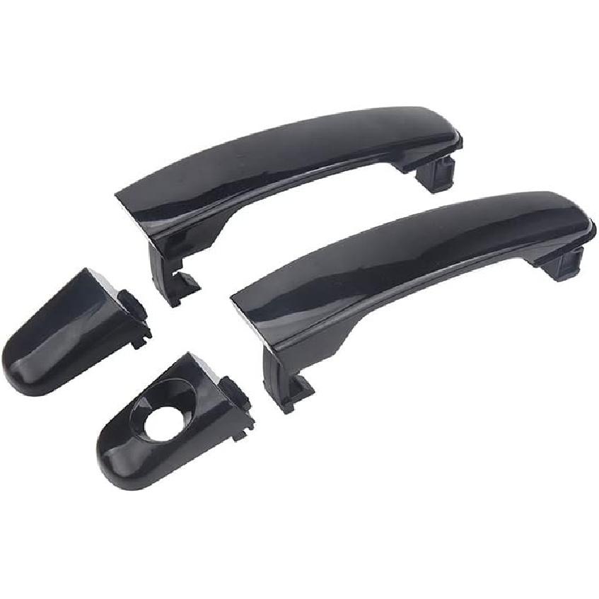 Set 2 Front Outer Door Handle, Exterior Door Handle Black Front Left & Right, Compatible with Chevrolet Equinox Hhr Malibu, Compatible with Pontiac