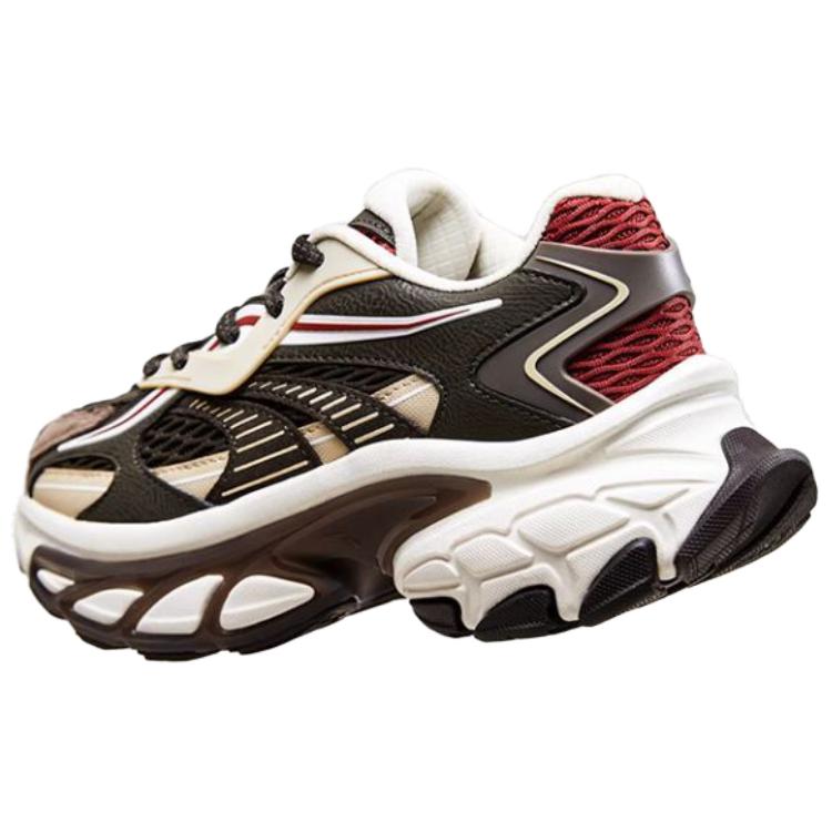 Anta Fabric Synthetic Leather Star Moon Trendy Casual Wear Durable Breathable Low-Top Dad Shoes Men sneaker Brown Beige Gray 912418880-8