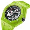Hollow Automatic Skeleton Watches for Men Sport Visible Mechanical Movement Luminous Watch Waterproof Silicone Strap