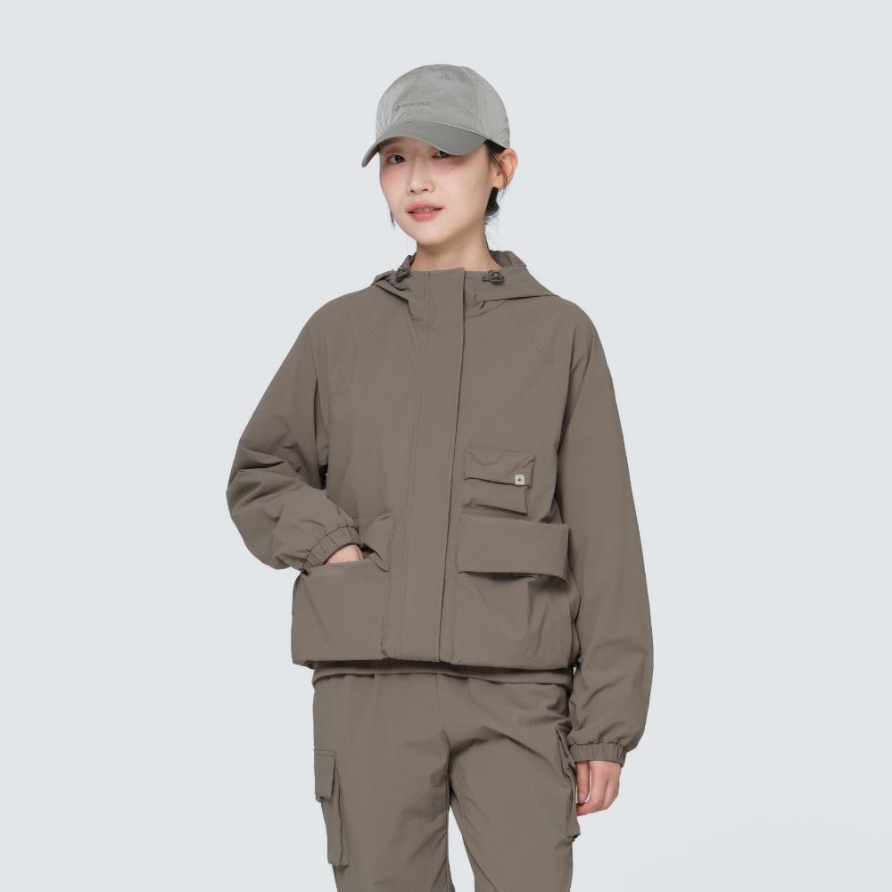 [Snowpeak] Route Women s Windbreaker Dark Khaki (S24FWRWB69) 85