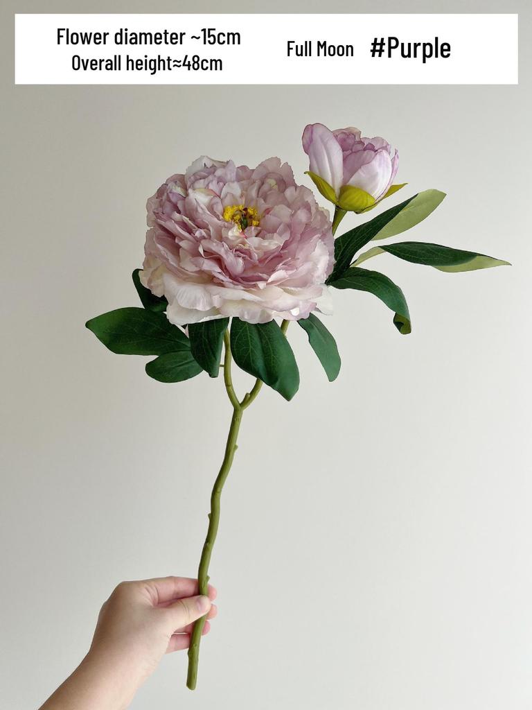 High-Quality Burnt Edge Silk Peony - Artificial Flower for Home Decor & Photography