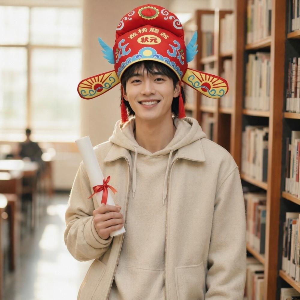 Adjustable Scorer Hat Tassel Role Play Headgear Celebration Photo Prop Headgear Cosplay
