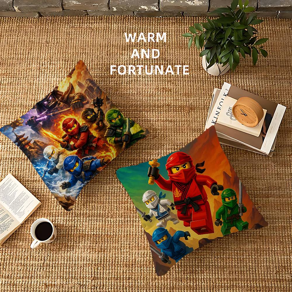 Cool Cartoon-N-Ninjago Pillow Cushion Cover Pillowcase Living Room Sofa Home Decor Customized