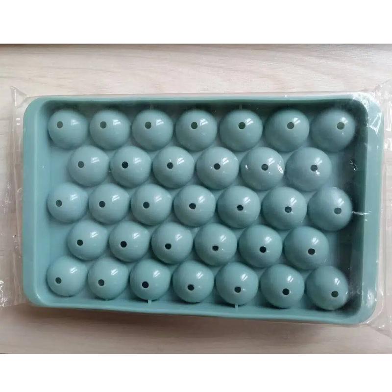 Food-Grade DIY Round Ice Cube Mold with Lid – Creative Sphere Tray
