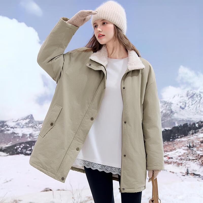 Betu Women's Premium Korean Casual Loose Fit Down Jacket