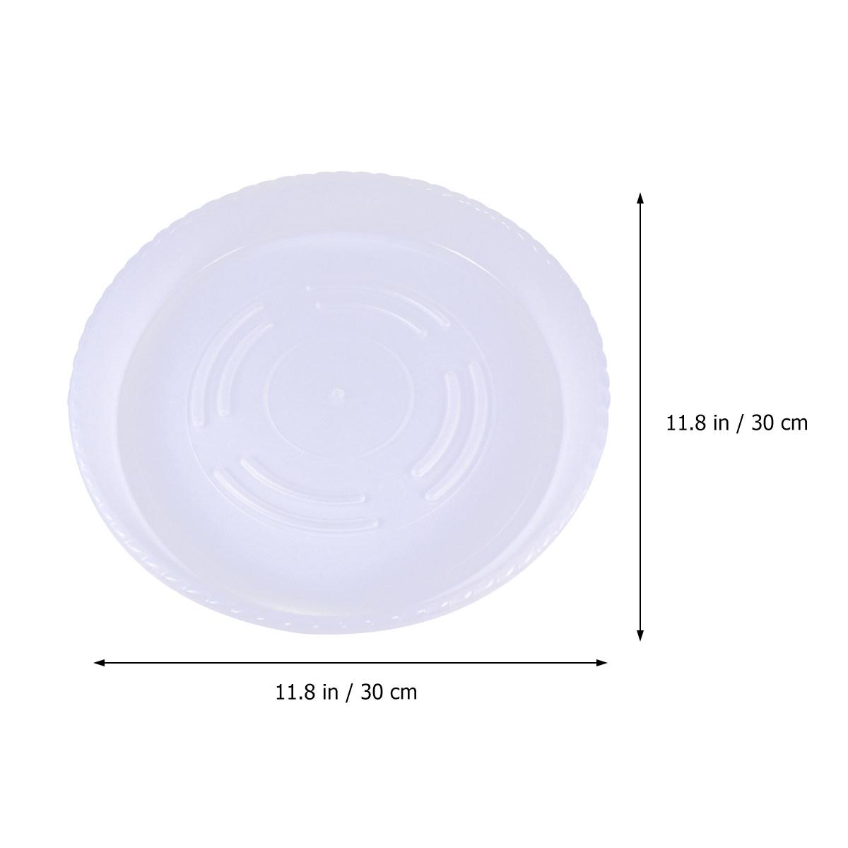 2Pcs Flowerpot Tray Round Plastic Plant Pot Base Transparent Household Garden Flowerpot Bottom Stand Plant Pot Tray