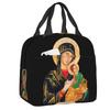 Custom Our Lady Of Perpetual Help Thermal Insulated Lunch Bags Women Catholic Virgin Mary Resuable Lunch Tote Storage Food Box
