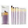 10X Paint Brushes Art Tool Set Aluminum Fine Workmanship Train Practice Practical Watercolor Artist Paintbrush