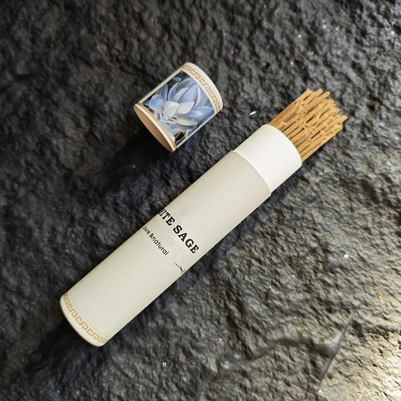 California White Sage Incense Sticks Household Indoor Clean Air Burning Aromatherapy Spiritual Energy Cleansing Home Fragrance