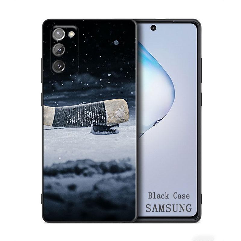 Ice Hockey Pool Sport Samsung Galaxy A91 A73 A72 A71 A53 A52 A7 M62 M22 M30s M31s M33 M52 F23 F41 F42 5G Soft Black Phone Case