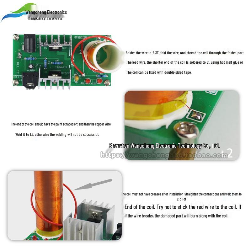Mini Tesla Coil DIY Kit - Wireless Power Transmission & Arc Lighting Prop U47