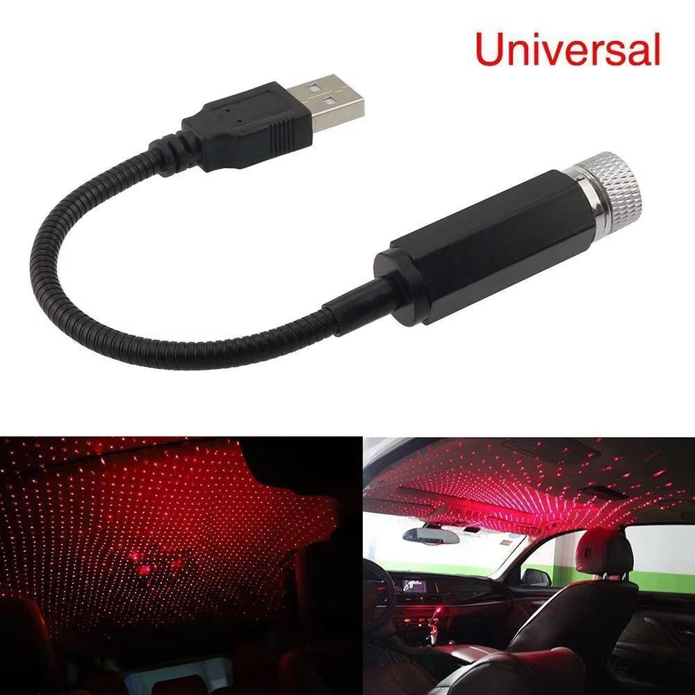 Adjustable Light LED Car Roof Light 360° Projector Light USB Decorative Light  Car Interior