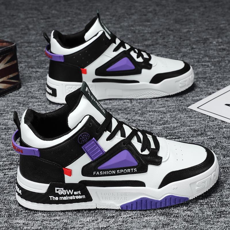 Herren Freizeitschuhe Hochgeschnitten Bequem Rutschfest Modisch Flache Laufschuhe Outdoor-Sport Dicke Sohle Skateschuhe für Herren