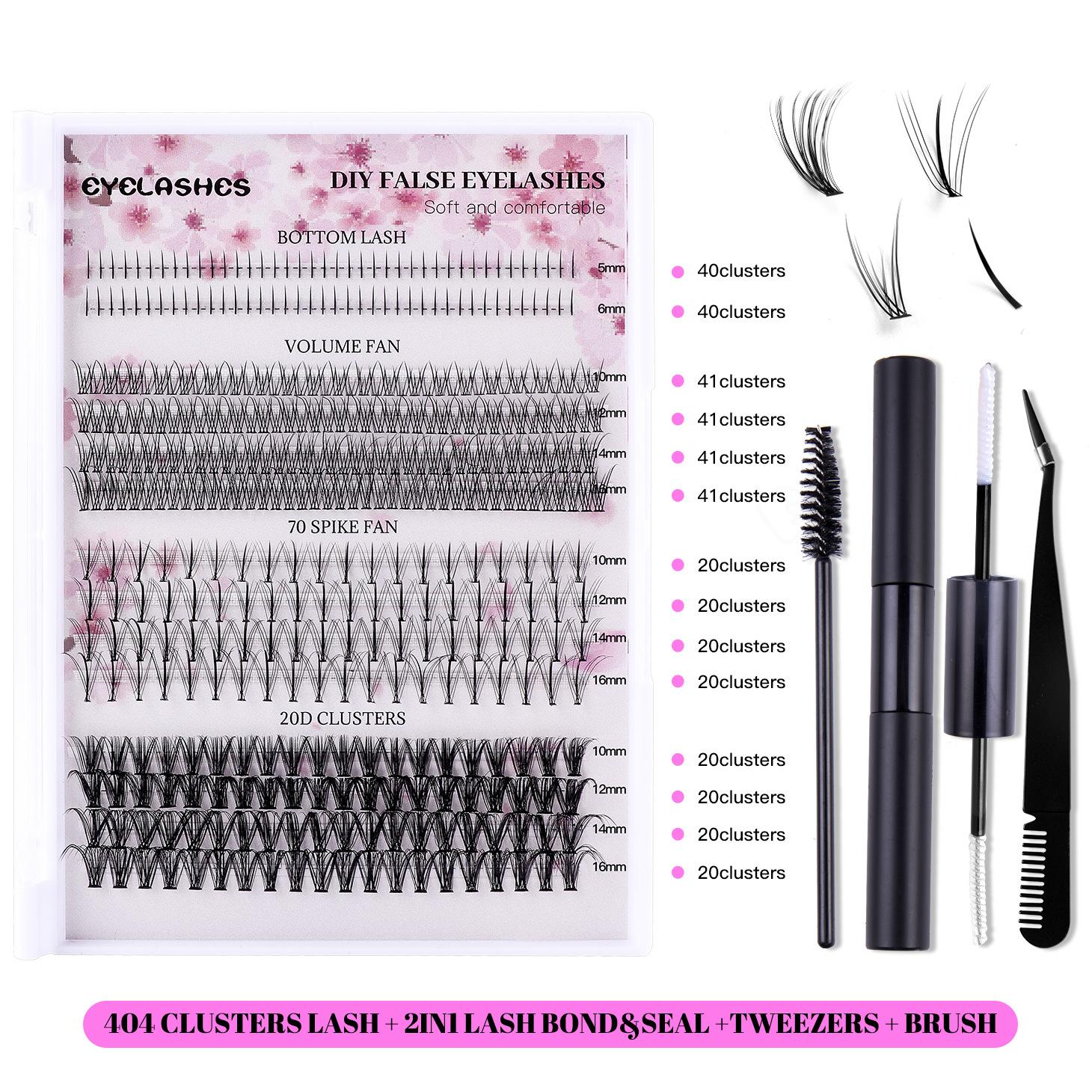 

DIY Lash Extension Mix Styles Lash Clusters Individual Remover Tweezers Kist для самостоятельного нанесения макияжа DIY-SET-220 чёрный