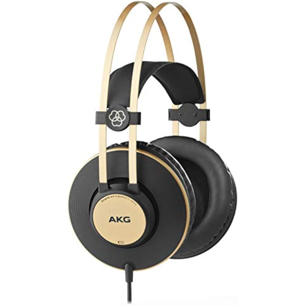 AKG K92 Circumaural Diadema Negro, Oro - Auriculares (Circumaural, Diadema, 3.5 Mm (1/8 “), Negro...