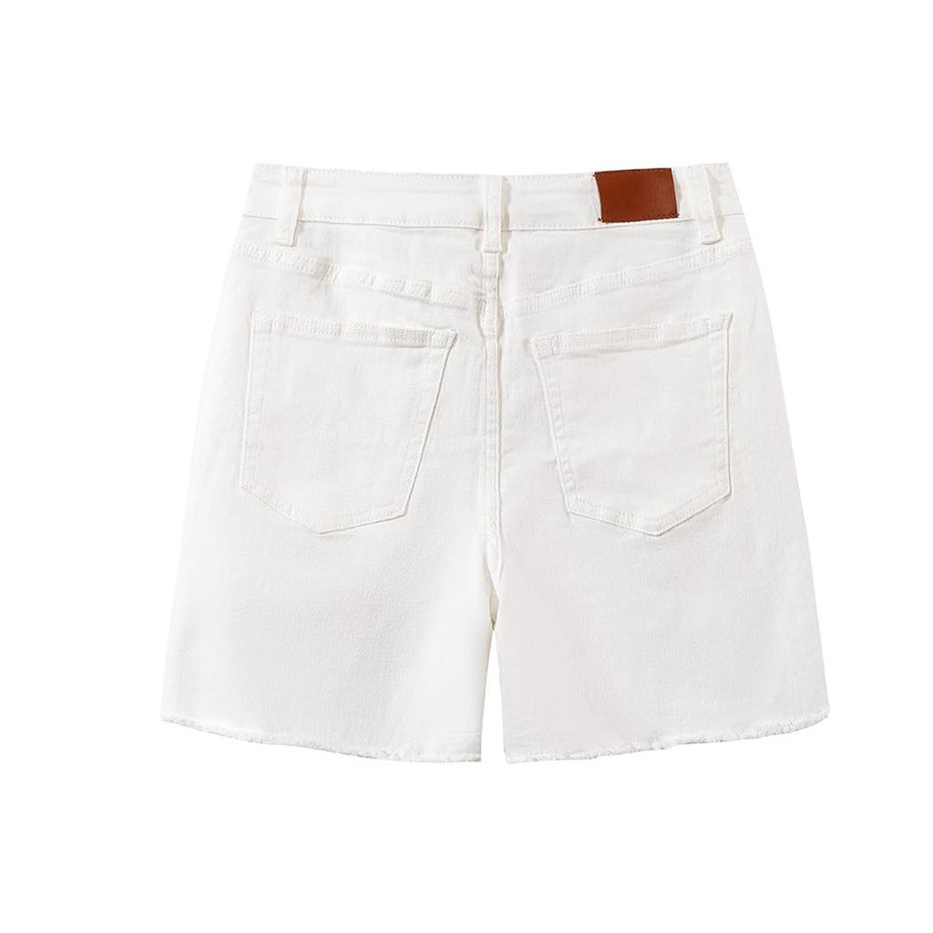 Dámské džínové klasické všestranné módní kraťasy s vysokým pasem