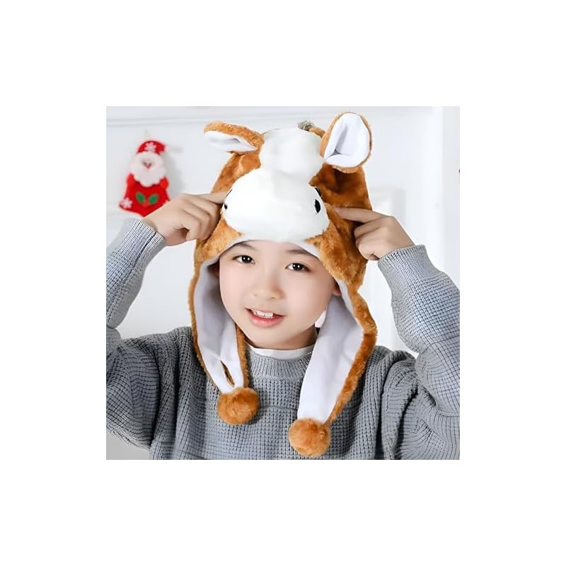 Luvian 2026 Limited Edition Horse Headgear, Winter Animal Hat, Horse Cap, Kigurumi, 2026 Year of the Horse, Christmas Costume, Perfect for New Year's