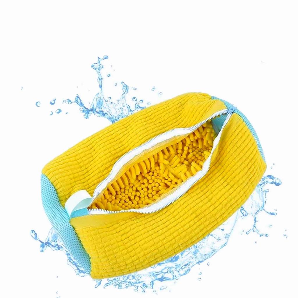 1PC Shoe Washing Machine Bag Cotton Laundry Bag Reusable Plush Fiber Clean Laundry Bags 360° Wrap-Around Clean Wash Bag Storage
