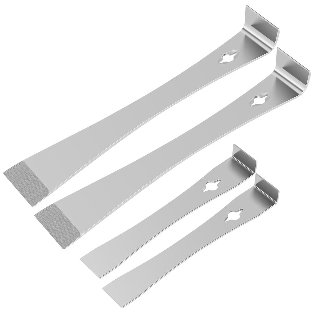 4Pcs 3 In 1 Scraper Stainless Steel Woodworking Crowbar Flat Head Raising Remover Net Face Honey Cutter Flat Pry Bar Hand Tools