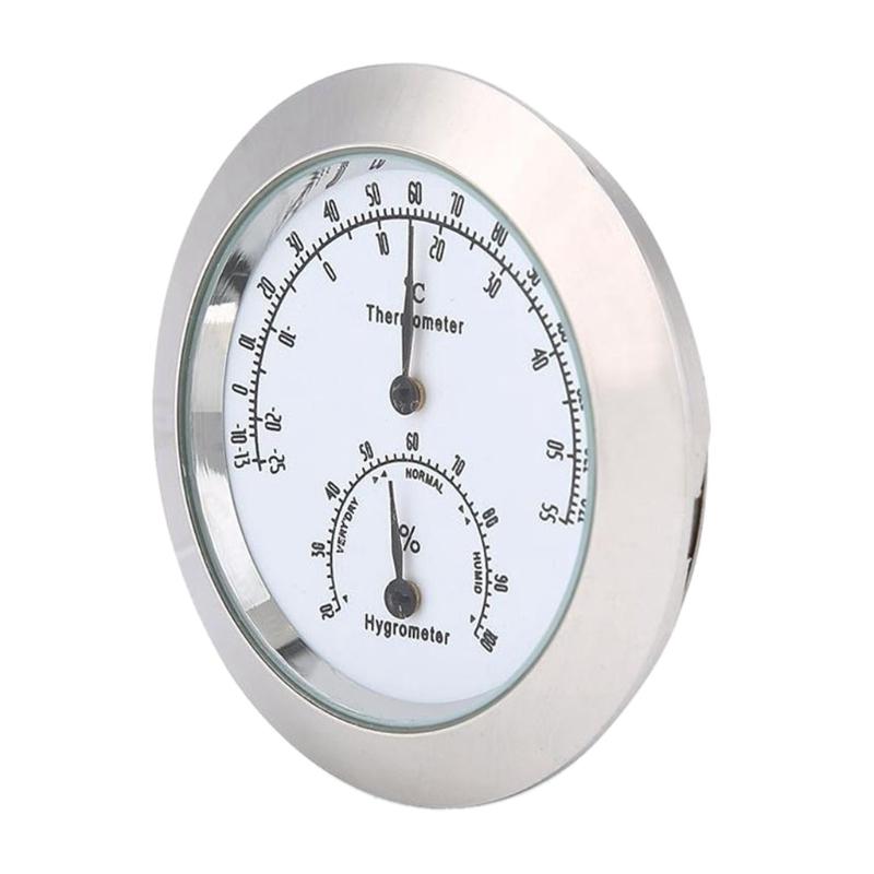 Round Humidity Temperature Meter Hygrometer Thermometer for Guitar Violin