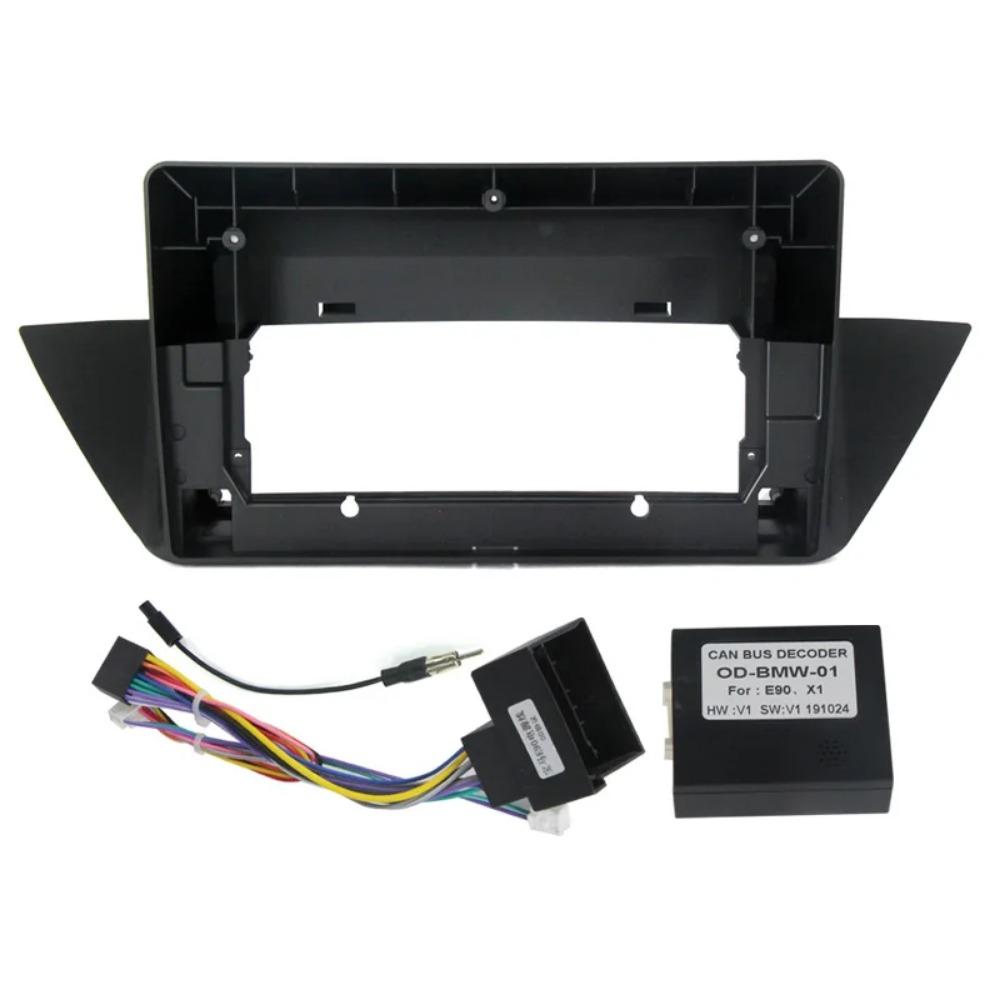 Pro 10palcový Android Car Navigator Frame Sada Dashboard Kit Adaptér pro BMW X1 E84 Rádiový ochranný rám Kabel Sada Canbus Decoder Mount