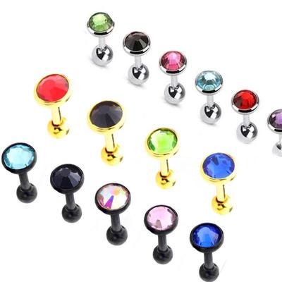 Orecchini pendenti di tendenza con perni a sfera per l'osso dell'orecchio