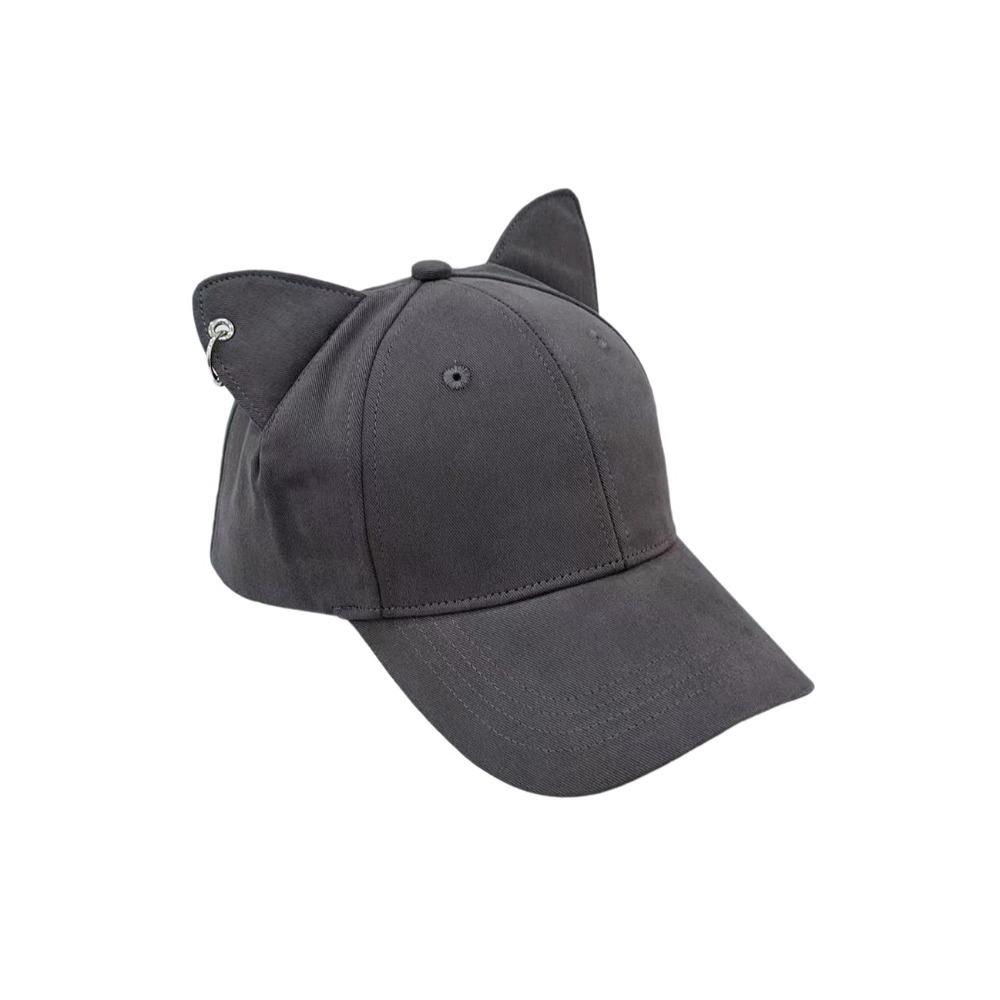 Cute Sweet 3D Cat Ears Baseball Cap Sun Protection Adjustable Baseball Hats Hard Top Visor Peaked Cap Spring and Summer