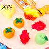 Adult Stress Toy Simulated Fruit Squeeze with Bell Lanyard Anxiety Relief Slow Kids Reliever Rising Mini Pinch Sensory Fidget Party Favors