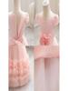 2024 High-Quality Girls' Princess Birthday and Evening Gown with Flowers